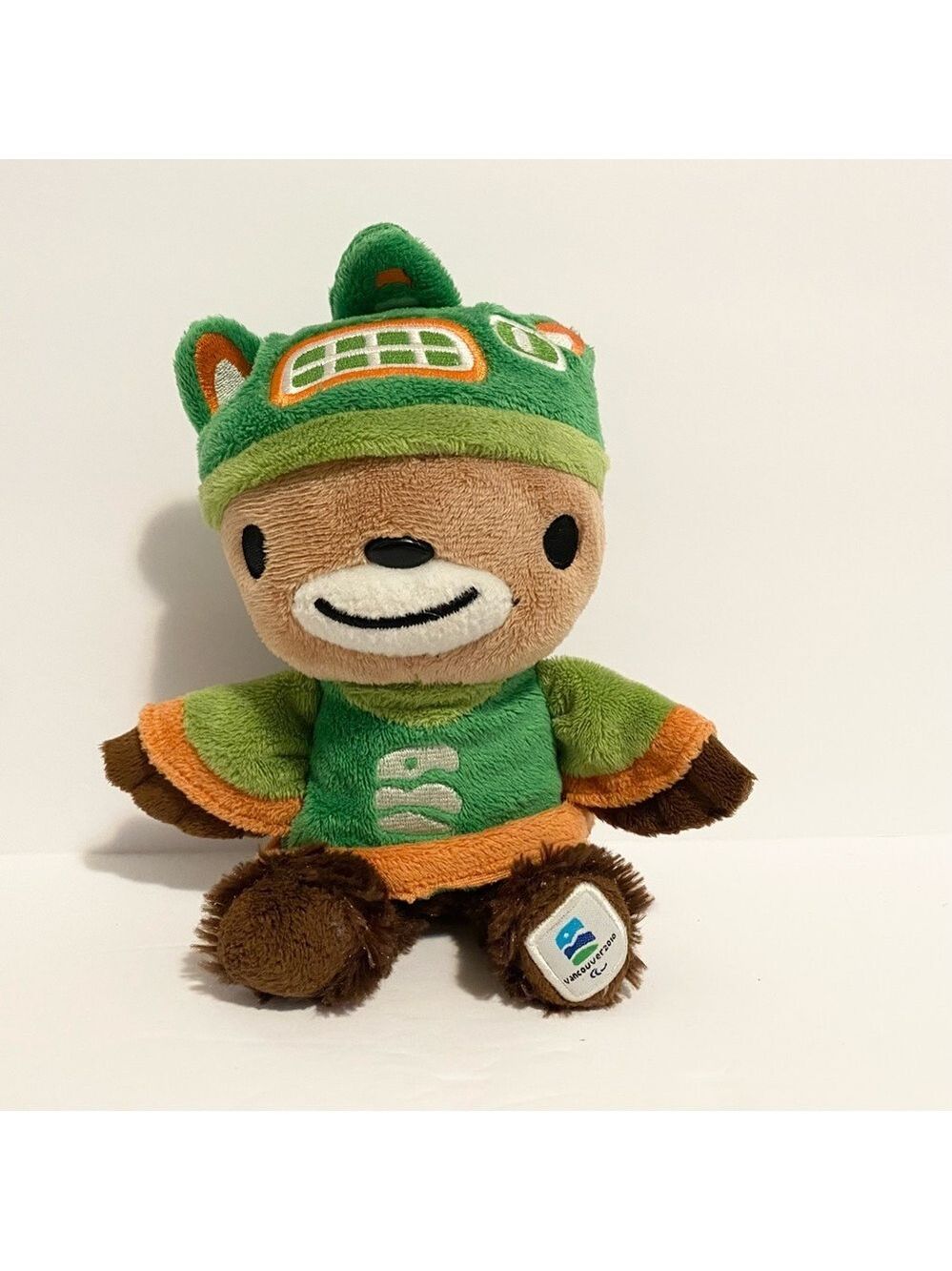 Vancouver Olympics 2010 Plush Mascot Sumi Stuffed Animal Toy 7” Green Hat